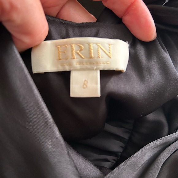"Erin by Erin Fetherston" Black Silk Bow Backed Dress_Size 8 - Picture 14 of 15